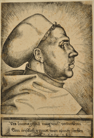 Hopfer Daniel - Ritratto di Martin Lutero di profilo